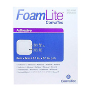 ConvaTec Foam Lite Pansement Adhésif 8x8cm, Lot de 10