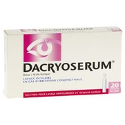 Dacryoserum, 20 récipients unidose de solution pour lavage ophtalmique