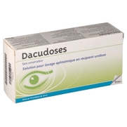 Dacudoses, 24 récipients unidose de solution pour lavage ophtalmique