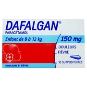 Dafalgan 150 mg, 10 suppositoires