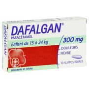 Dafalgan 300 mg, 10 suppositoires