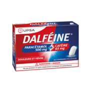 Dalféine Paracétamol 500 mg Caféine 65 mg, 16 comprimés pelliculés