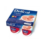 Delical Floridine HP HC Crème dessert à la fraise, 4 x 200 g