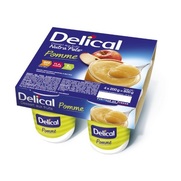 Delical Nutra'Pote Dessert aux fruits Pomme, 4 x 200 g