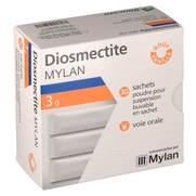 Diosmectite mylan 3 g, 30 sachets de poudre pour suspension buvable