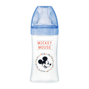 Dodie Biberon Initiation+ Anti-Colique Débit 2 Mickey Bleu, 270 ml