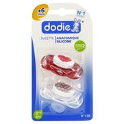 Dodie sucette anatomique silicone +6 mois duo a14