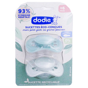 Dodie Sucette Éco-Concues +6 mois, 2x Sucettes