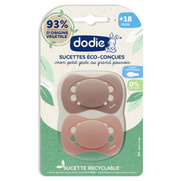 Dodie Sucettes Éco-Conçues +18 Mois, Lot de 2