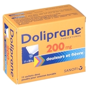 Doliprane 200 mg, 12 sachets
