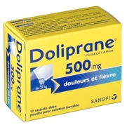Doliprane 500 mg, 12 sachets