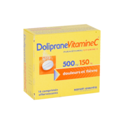 Dolipranevitaminec 500 mg/150 mg, 16 comprimés effervescents