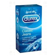 Durex classic jeans preservatifs, x 12