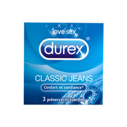 Durex classic jeans preservatifs, x 3