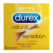 Durex Préservatifs Natural Sensation, Boite de 2 préservatifs