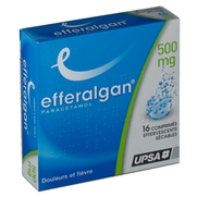 Efferalgan 500 mg, 16 comprimés effervescents sécables