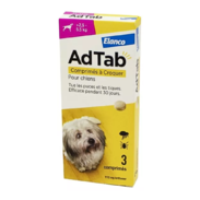 Elanco AdTab Chien 112 mg 2.5-5.5 kg, 3 Comprimés