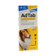 Elanco AdTab Chien 900mg 22-45 kg, 3 Comprimés