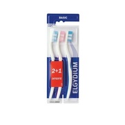 Elgydium Brosse à Dents Basic Souple, 3 Brosses