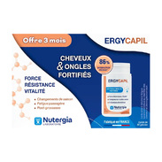 Ergycapil Nutergia Cheveux & Ongles Fortifés, 3 x 90 Gélules