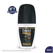 ETIAXIL - Déodorant Anti-transpirant - HOMME - Transpiration Modérée - Aisselles - Contrôle 48h - Roll-on - 50 ml