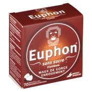 Euphon sans sucre, 70 pastilles à sucer