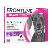 Frontline Tri-act Chien 20-40 kg Anti-puces et tiques, 3 x 4 ml