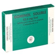 Gomenol soluble 82,5 mg/5 ml, 5 ampoules de solution pour inhalation par nébuliseur