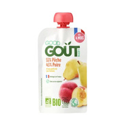 Good Goût Baby Poire Pêche Bio, Gourde de 120g