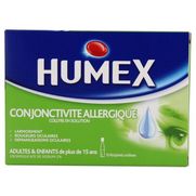 Humex conjonctivite allergique 2 %, 10 flacons unidoses de 0,3 ml de collyre