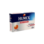 Humex mal de gorge orange 20 mg, 24 pastilles à sucer