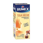 Humex toux seche oxomemazine 0,33 mg/ml sans sucre, flacon de 150 ml de solution buvable