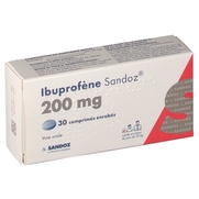 Ibuprofene sandoz 200 mg, 30 comprimés enrobés