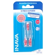 Inava flex brossette rechange rouge, x 3