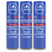 Laino Stick Soins des Lèvres Cire d'Abeille, 2 Sticks de 4g + 1 Offert