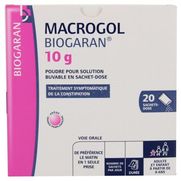 Macrogol biogaran 10 g, 20 sachets