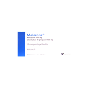 Malarone 250 mg/100 mg, 12 comprimés pelliculés
