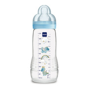 Mam Biberon Easy Active 2ème Âge Débit X Conte de Fée Bleu, 330 ml