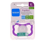 Mam Sucette Anatomique Silicone Discrète + 6 Mois, 1 Sucette