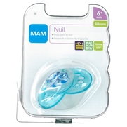 Mam Sucette Anatomique Silicone Nuit +6 mois, 1 Sucette