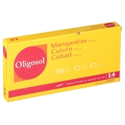 Manganese-cuivre-cobalt oligosol, 14 ampoules de solution buvable