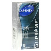 Manix sensations naturelles suprême sans latex boite de 10 préservatifs