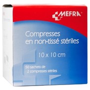 Mefra compresse nt 10cm x 10cm sach 2 50