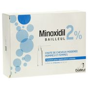 Minoxidil bailleul 2 %, 3 flacons de 60 ml de solution pour application cutanée