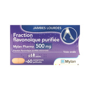 Mylan Fraction Flavonoique Purifiee 500 mg, 60 Comprimés Pelliculés