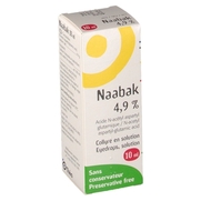 Naabak 4,9 %, flacon de 10 ml de collyre