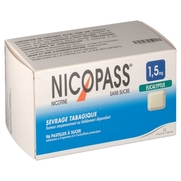 Nicopass 1,5 mg sans sucre eucalyptus, 96 pastilles à sucer