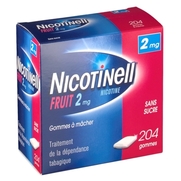 Nicotinell fruit 2 mg sans sucre, 96 gommes à mâcher