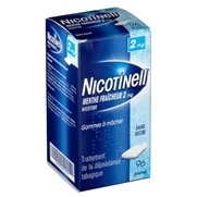 Nicotinell menthe fraicheur 2 mg sans sucre, 36 gommes à mâcher