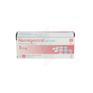 Nomegestrol arrow 5 mg, 10 comprimés sécables